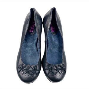 Jones Bootmaker Black Leather Flats Starfish Motif Sz 9 (40)